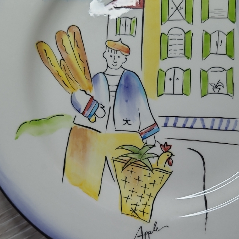 Hand-Painted Decorative Plate - Multicolor - Picture 3 of 3